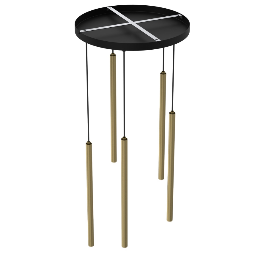 Lampadario a sospensione su cavo YORU 8xG9/8W/230V in ottone