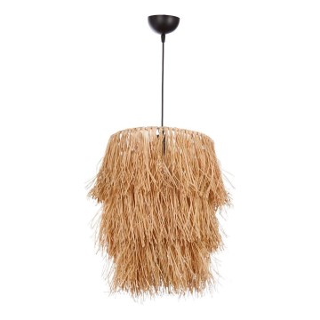Lampadario a sospensione TASSEL 1xE27/40W/230V in rafia