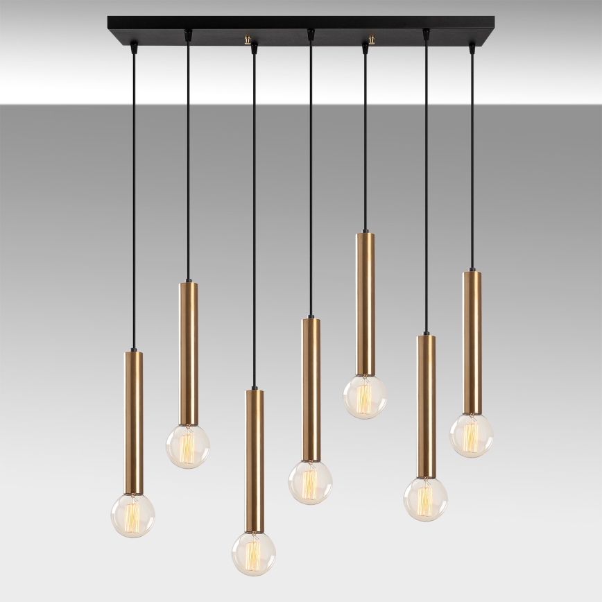 Lampadario a sospensione TEMPO 7xE27/40W/230V, finitura oro