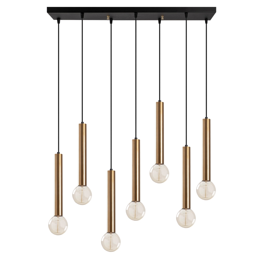 Lampadario a sospensione TEMPO 7xE27/40W/230V, finitura oro