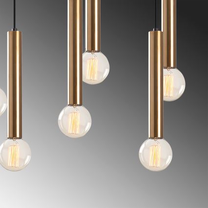Lampadario a sospensione TEMPO 7xE27/40W/230V, finitura oro