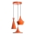 Lampadario a sospensione TOM 3xE27/40W/230V arancione