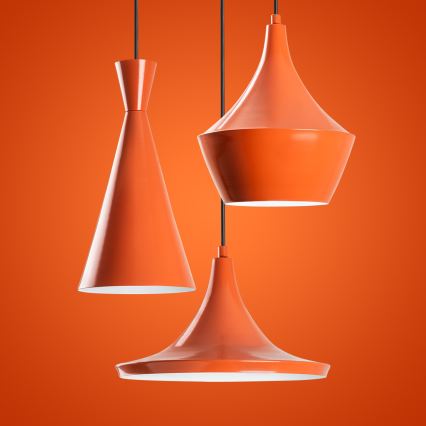Lampadario a sospensione TOM 3xE27/40W/230V arancione