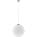 Lampadario a sospensione UGO 1xE27/15W/230V Ø 30 cm bianco