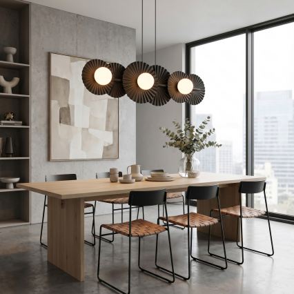 Lampadario a sospensione UMBRA 6xG9/8W/230V nero
