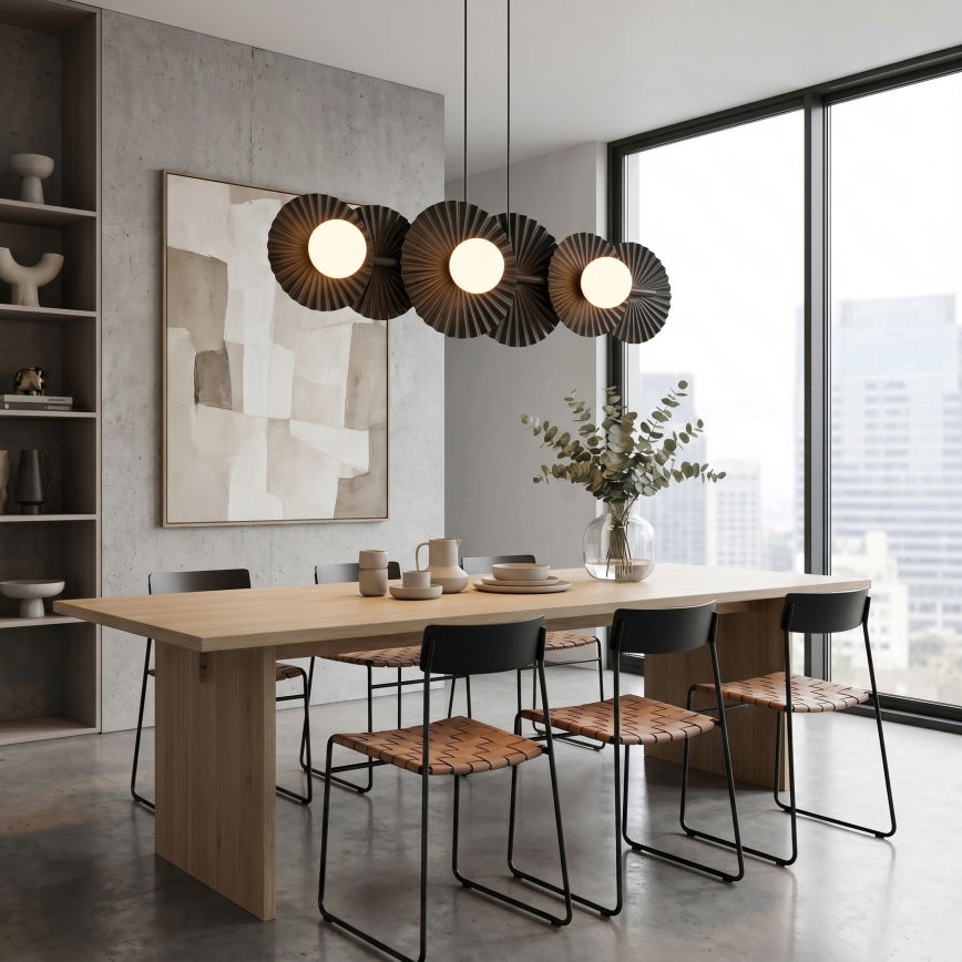 Lampadario a sospensione UMBRA 6xG9/8W/230V nero