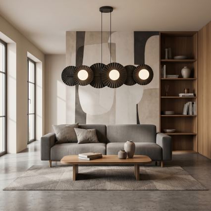 Lampadario a sospensione UMBRA 6xG9/8W/230V nero