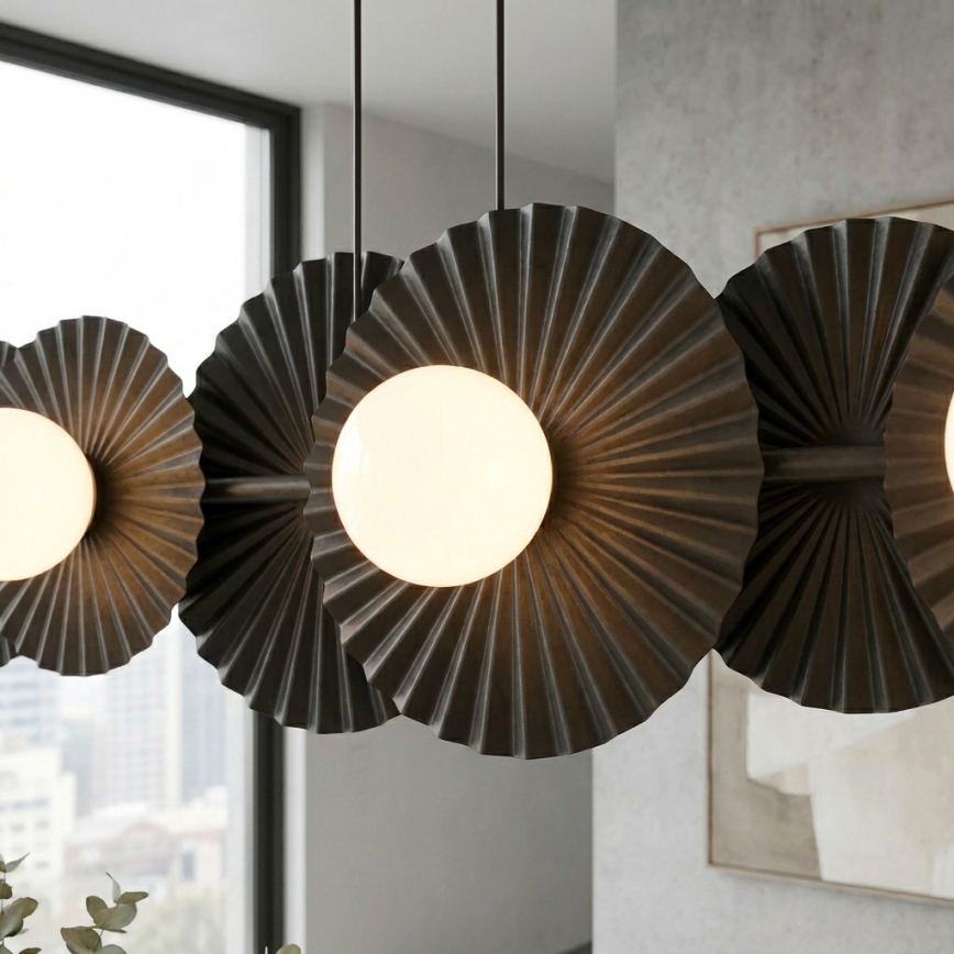 Lampadario a sospensione UMBRA 6xG9/8W/230V nero