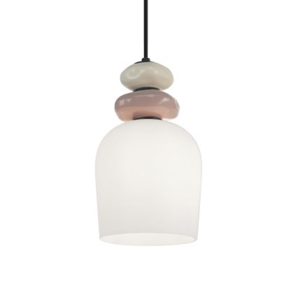 Lampadario a sospensione VALISIA 3xE27/40W/230V beige/oliva