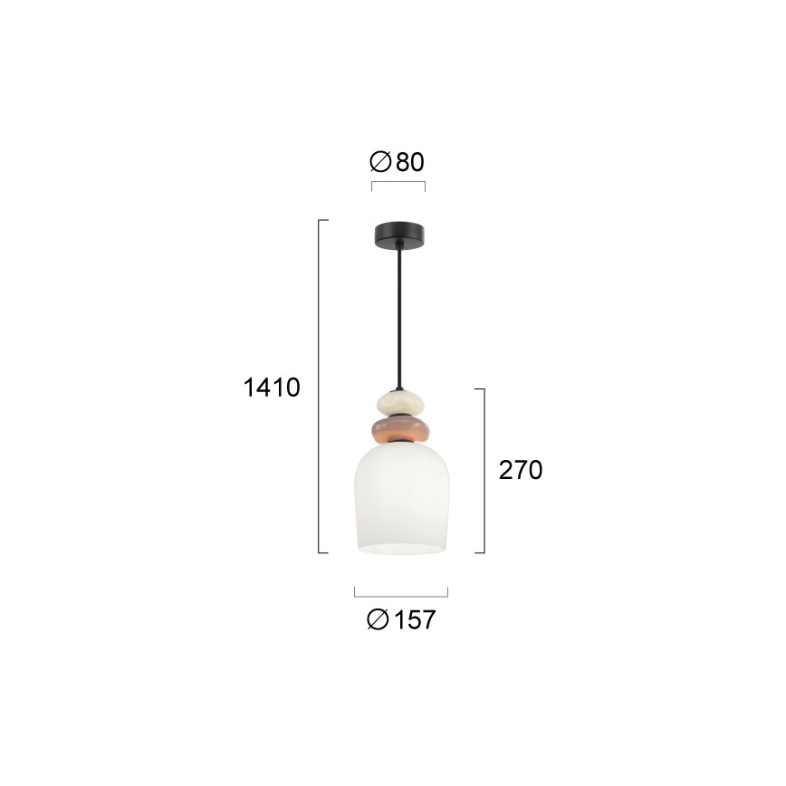 Lampadario a sospensione VALISIA 3xE27/40W/230V beige/oliva