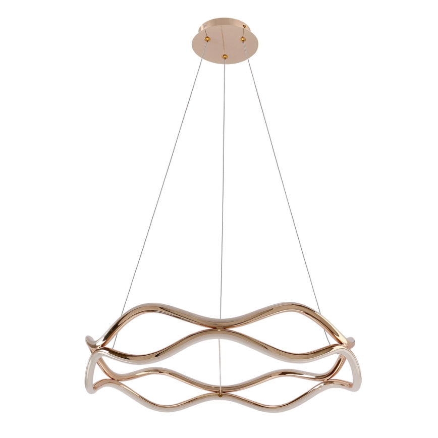 Lampadario a sospensione VAVE LED/28W/230V oro rosa
