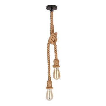Lampadario a sospensione VIDEA 2xE27/40W/230V marrone