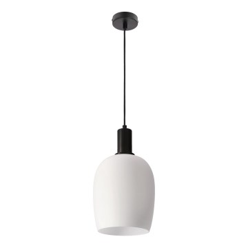 Lampadario a sospensione WOLKEN 1xE27/40W/230V bianco/nero