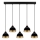 Lampadario a sospensione YILDO 5xE27/40W/230V nero/oro