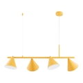 Lampadario a sospensione ZELTA 4xE27/15W/230V, giallo
