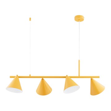 Lampadario a sospensione ZELTA 4xE27/15W/230V, giallo