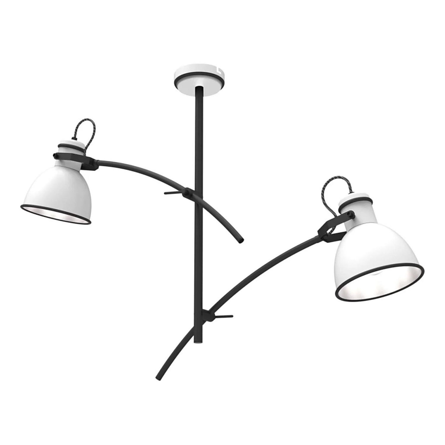Lampadario a sospensione ZUMBA 2xE27/60W/230V bianco/nero