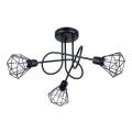 Lampadario a stelo ARTEMIS 3xE14/40W/230V nero