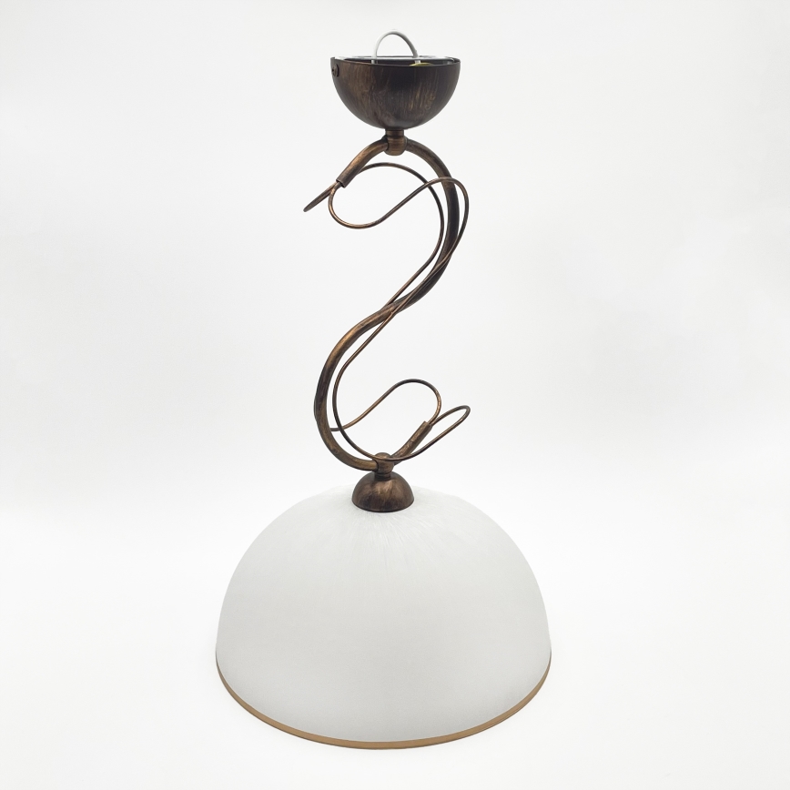 Lampadario a stelo COBRA 1xE27/60W/230V diam. 30 cm bronzo/patina