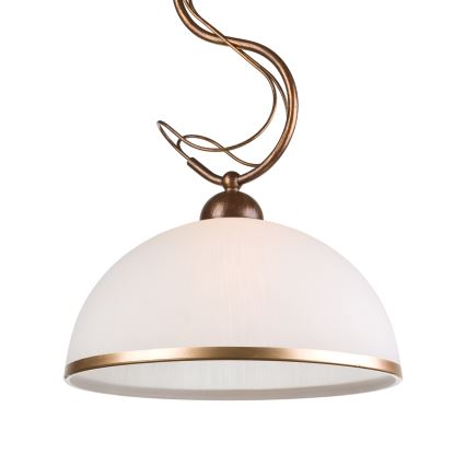 Lampadario a stelo COBRA 1xE27/60W/230V diam. 30 cm bronzo/patina