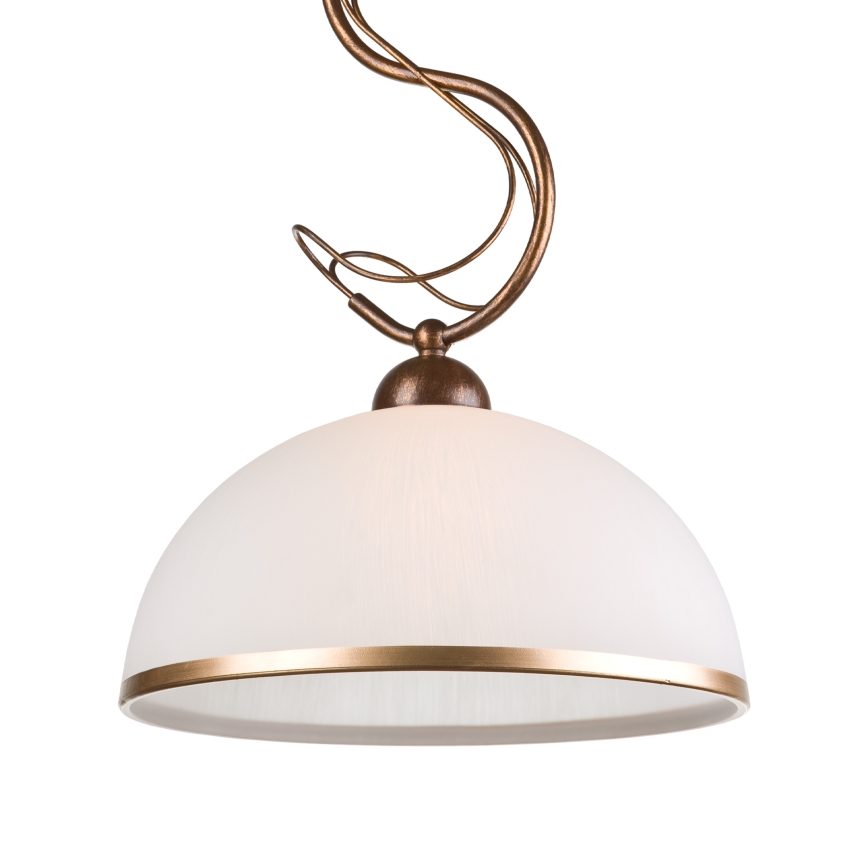 Lampadario a stelo COBRA 1xE27/60W/230V diam. 30 cm bronzo/patina