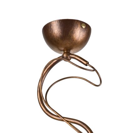 Lampadario a stelo COBRA 1xE27/60W/230V diam. 30 cm bronzo/patina