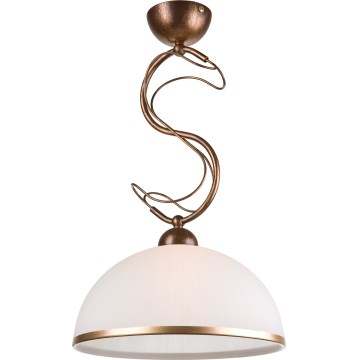 Lampadario a stelo COBRA 1xE27/60W/230V, diametro 46 cm, finitura bronzo/patina