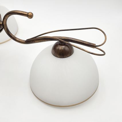 Lampadario a stelo COBRA 3xE27/60W/230V bronzo/patina