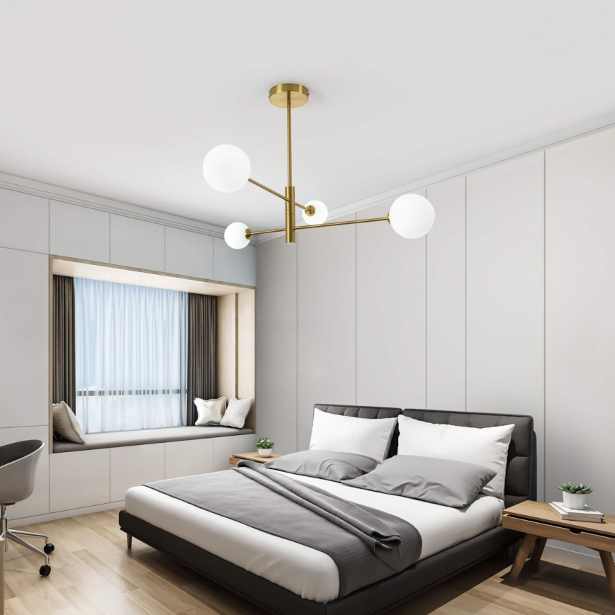 Lampadario a stelo DORADO 4xG9/40W/230V, finitura oro