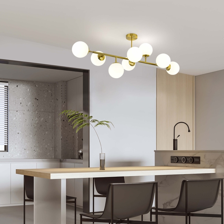 Lampadario a stelo DORADO 8xE14/40W/230V dorato