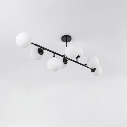 Lampadario a stelo DORADO 8xE14/40W/230V nero