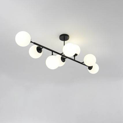 Lampadario a stelo DORADO 8xE14/40W/230V nero