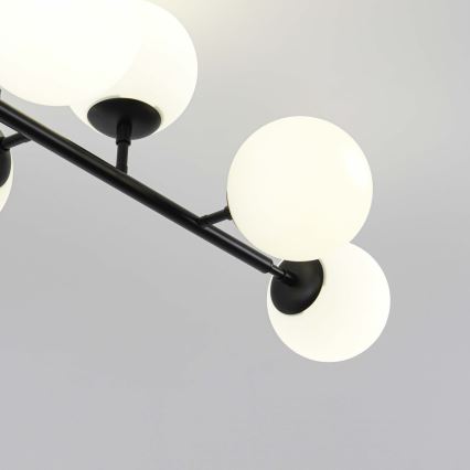 Lampadario a stelo DORADO 8xE14/40W/230V nero