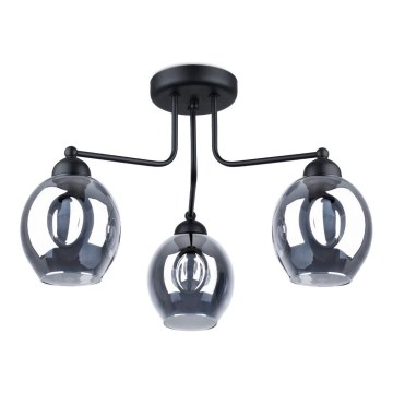 Lampadario a stelo FILLAN 3xE27/60W/230V nero