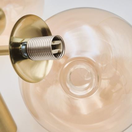 Lampadario a stelo GEORGIA 3xG9/5W/230V dorato/beige fumé