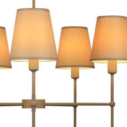 Lampadario a stelo MADELA 5xE14/40W/230V bianco/beige