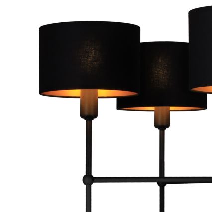 Lampadario a stelo MADELA 5xE14/40W/230V nero