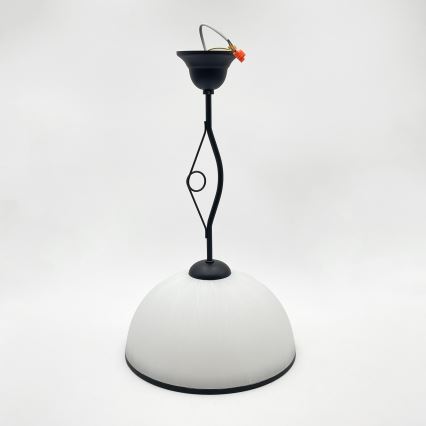 Lampadario a stelo RETRO 1xE27/60W/230V nero/bianco