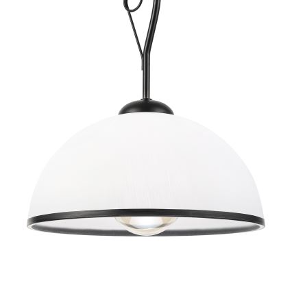 Lampadario a stelo RETRO 1xE27/60W/230V nero/bianco