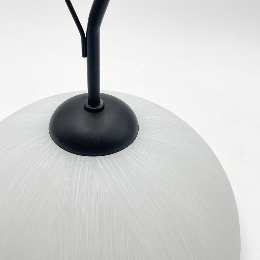 Lampadario a stelo RETRO 1xE27/60W/230V nero/bianco