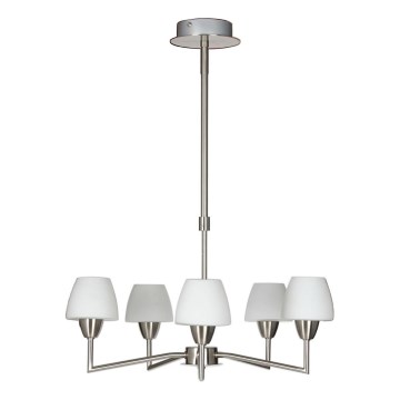 Lampadario a stelo TOGO 5xG9/40W/230V cromo opaco/bianco