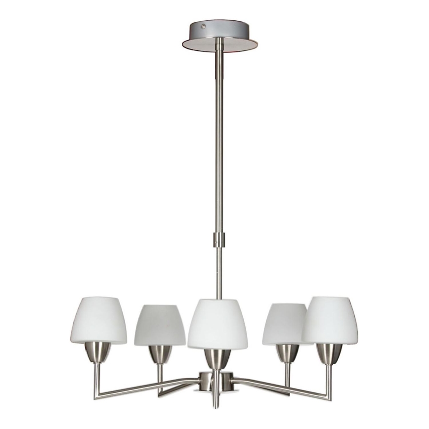 Lampadario a stelo TOGO 5xG9/40W/230V cromo opaco/bianco