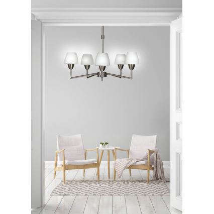 Lampadario a stelo TOGO 5xG9/40W/230V cromo opaco/bianco