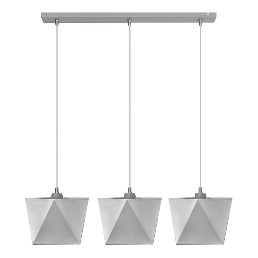 Lampadario ADAMANT 3xE27/15W/230V grigio