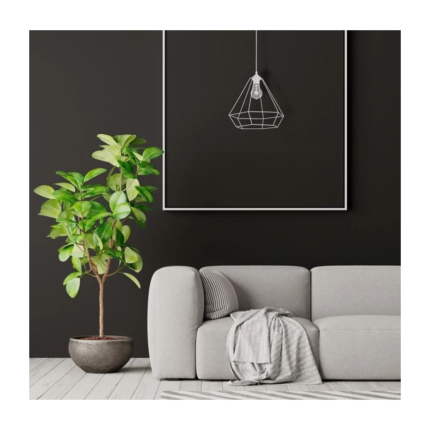 Lampadario ALMA 1xE27/60W/230V bianco