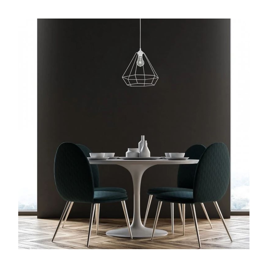 Lampadario ALMA 1xE27/60W/230V bianco