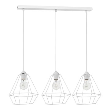 Lampadario ALMA 3xE27/60W/230V bianco