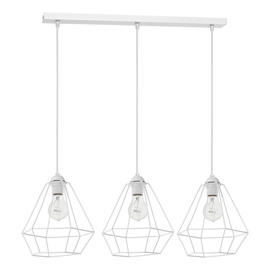 Lampadario ALMA 3xE27/60W/230V bianco