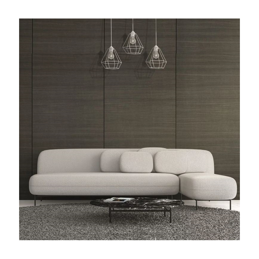 Lampadario ALMA 3xE27/60W/230V bianco