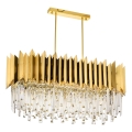 Lampadario con asta CRYSTALLINE 8xE27/40W/230V oro